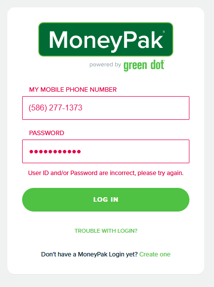 MoneyPak login not working - How to fix it - Get login help